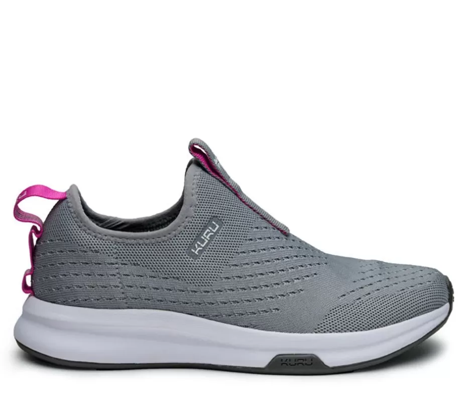 Sneakers<KURU Footwear Atom Slip-On Stone Gray-Berry Pink