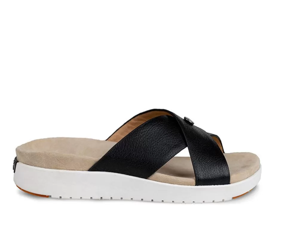 Sandals<KURU Footwear Breeze Jet Black-White-Gum