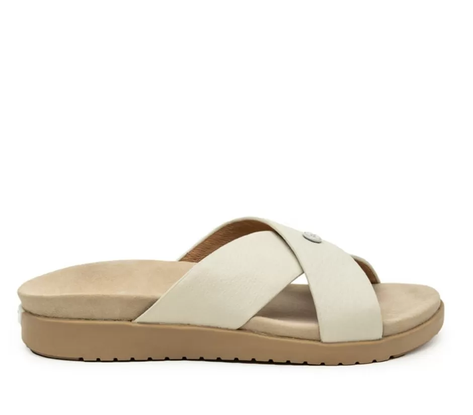 Sandals<KURU Footwear Breeze Soft White-Buff Tan