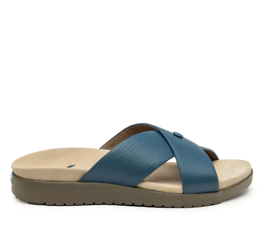 Sandals<KURU Footwear Breeze Mineral Blue-Faded Brown