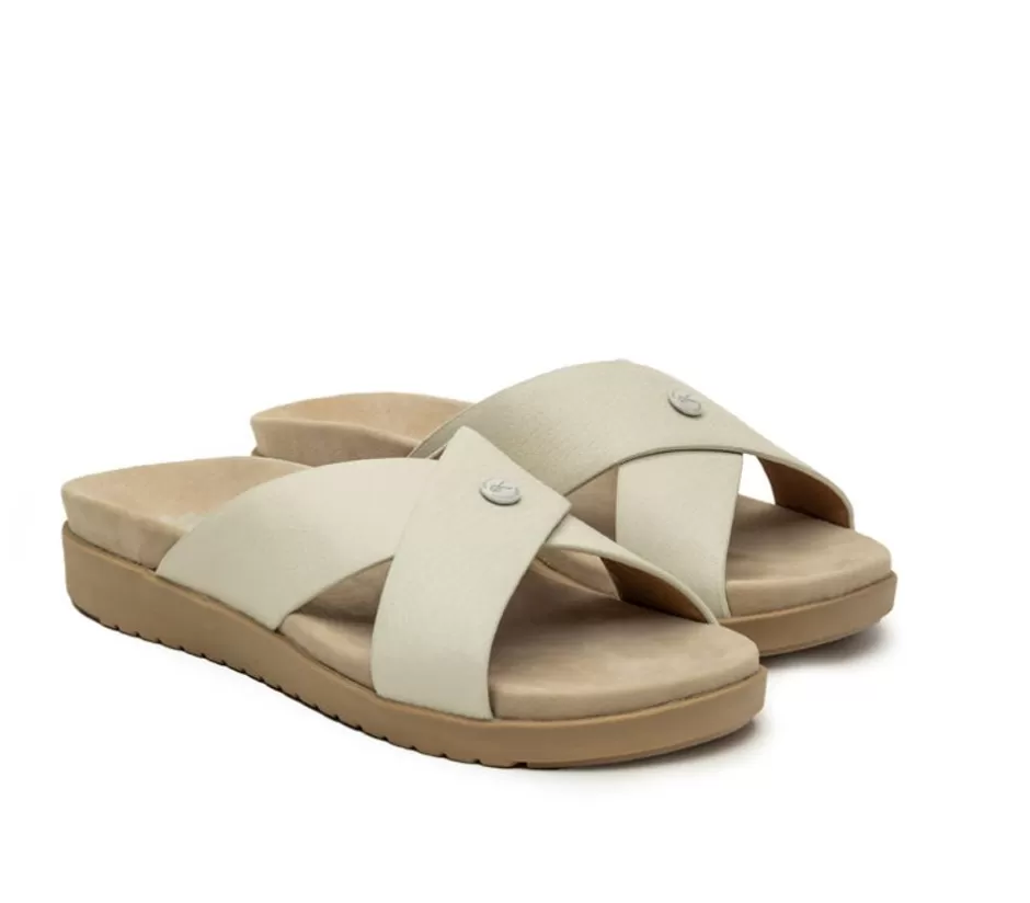 Sandals<KURU Footwear Breeze Soft White-Buff Tan