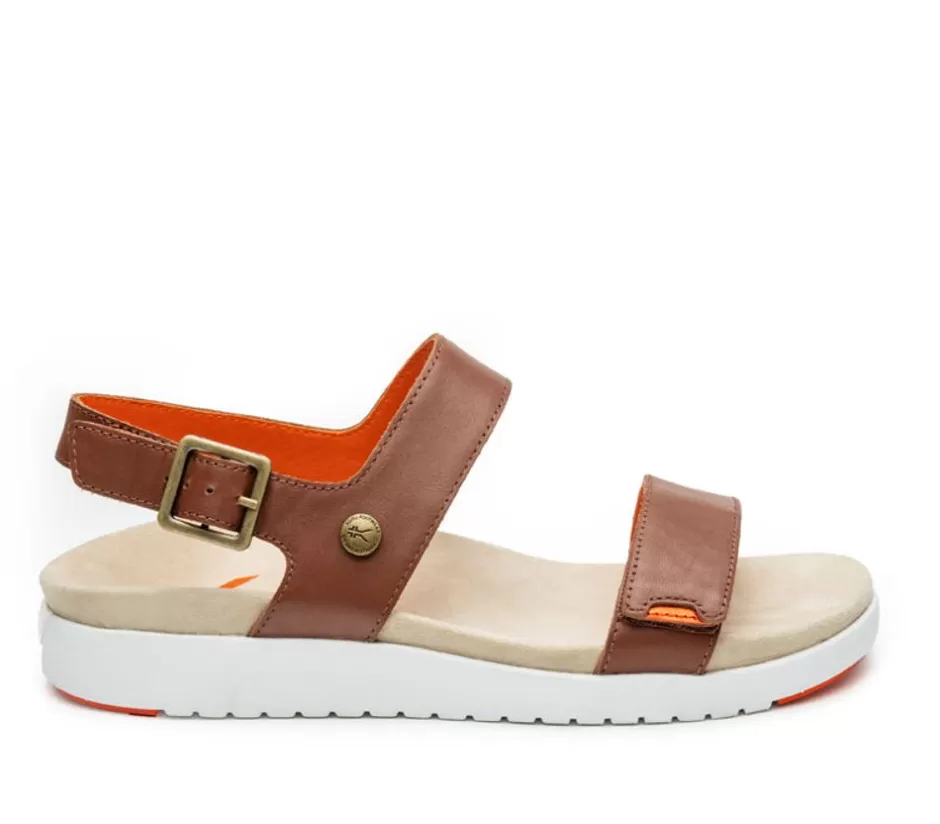 Sandals<KURU Footwear Glide Walnut Brown-Blood Orange