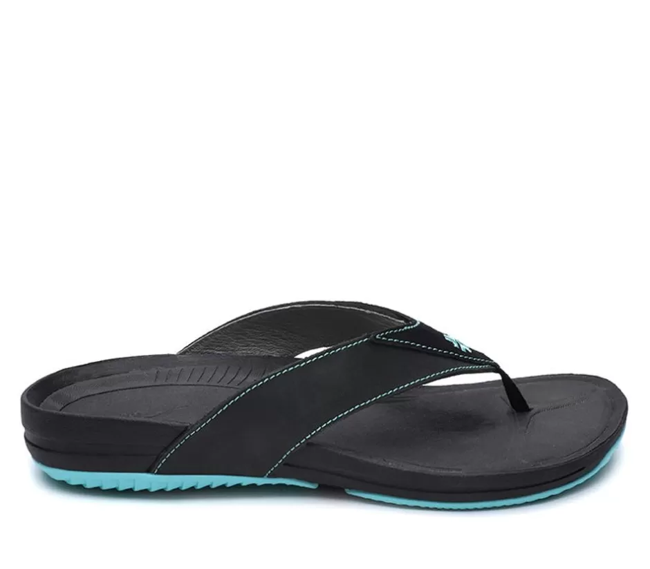 Sandals<KURU Footwear Kala Jet Black-Blue Breeze