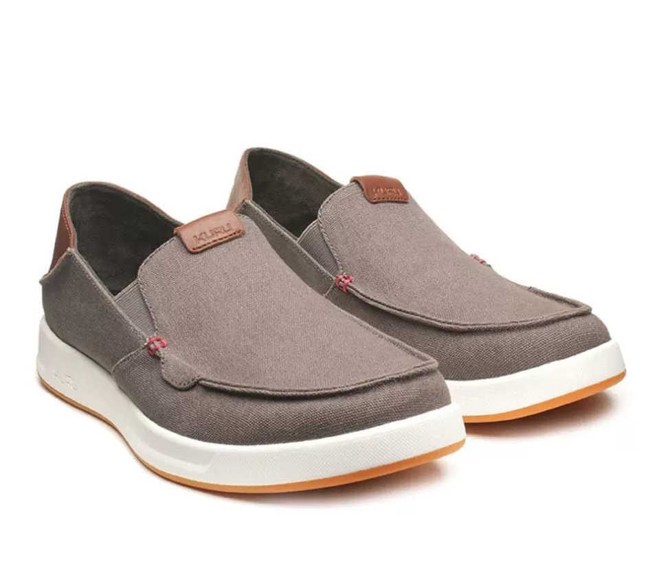 Slip-Ons<KURU Footwear Pace Dark Ash-White-Rich Walnut